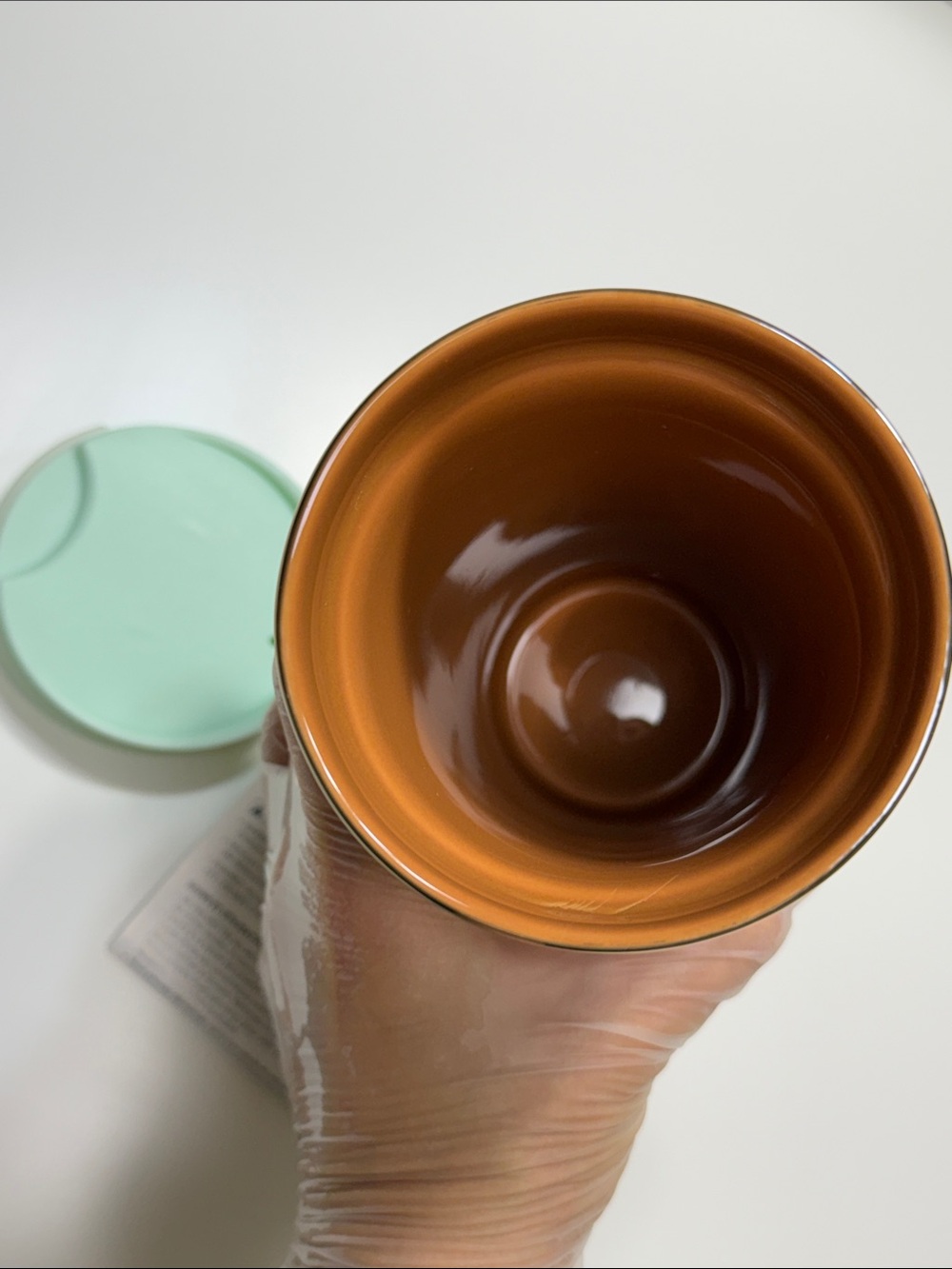 ✨STARBUCKS ✨ 2022 Copper Gold Metallic Siren Mermaid Ceramic 12oz Tumbler - Picture 10 of 15